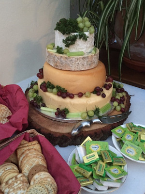Heather and Alex' Wedding Cheese Cake from R P Davidson The Cheese Factor