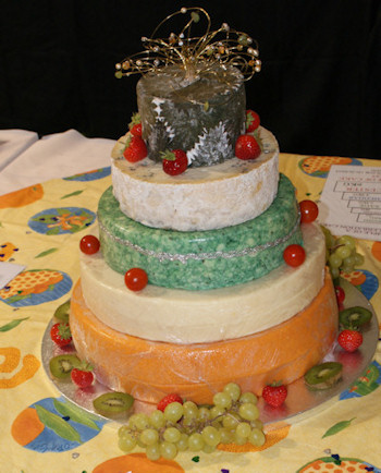 Simon Davidson's Demonstration Cheese Wedding Cake at Bakewell Show 2009