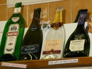 Selection of bottle cheeseboards