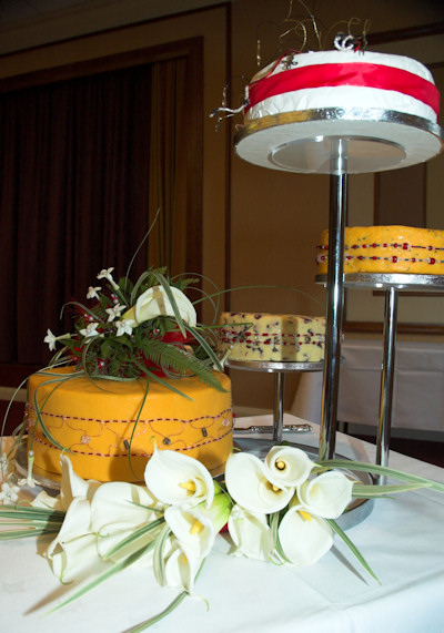 Separately tiered example of wedding cheese cake B