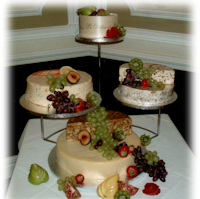 Example of a Wedding Cheese Cake with decoration