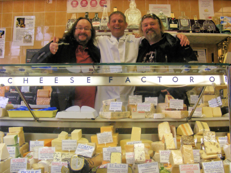 ...and again inside the shop ....Hairy Bikers with Simon Davidson, Cheese Factor, Chesterfield